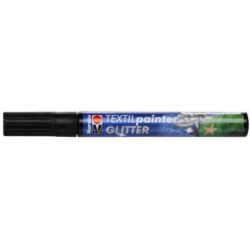 Marabu tekstiilitussi glitter 573 musta 3mm Marabu tekstiilitussi glitter 573 musta 3mm