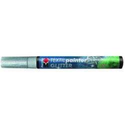 Marabu tekstiilitussi glitter 582 hopea 3mm Marabu tekstiilitussi glitter 582 hopea 3mm