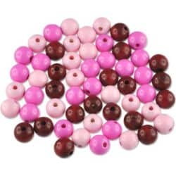 MEYCO PUUHELMIMIX PINKIN SÄVYT 10MM 56KPL MEYCO PUUHELMIMIX PINKIN SÄVYT 10MM 56KPL