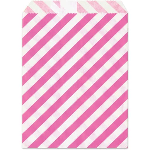 Meyco paperipussi pinkki raita 13x16 | säästötalo latvala
