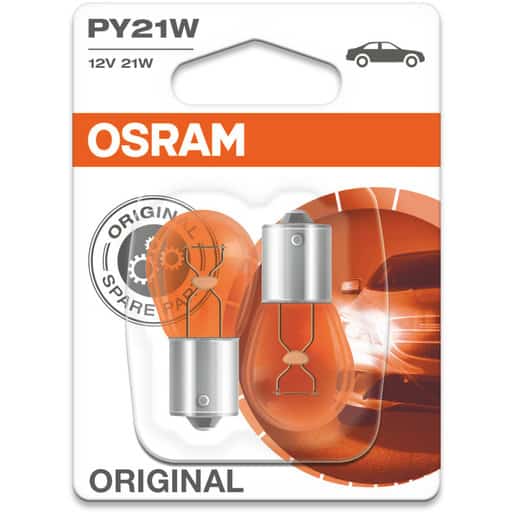 Osram oranssi vilkkuvalo py21w | säästötalo latvala