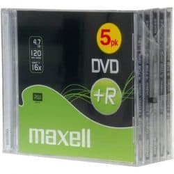 MAXELL DVD+R 10MM 4.7GB 5-PACK