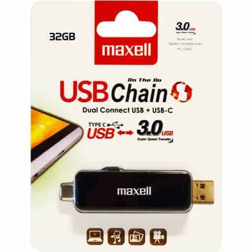 MAXELL USB-ÄLYPUHELINMUISTITIKKU 3.0 32GB USB-A - USB-C