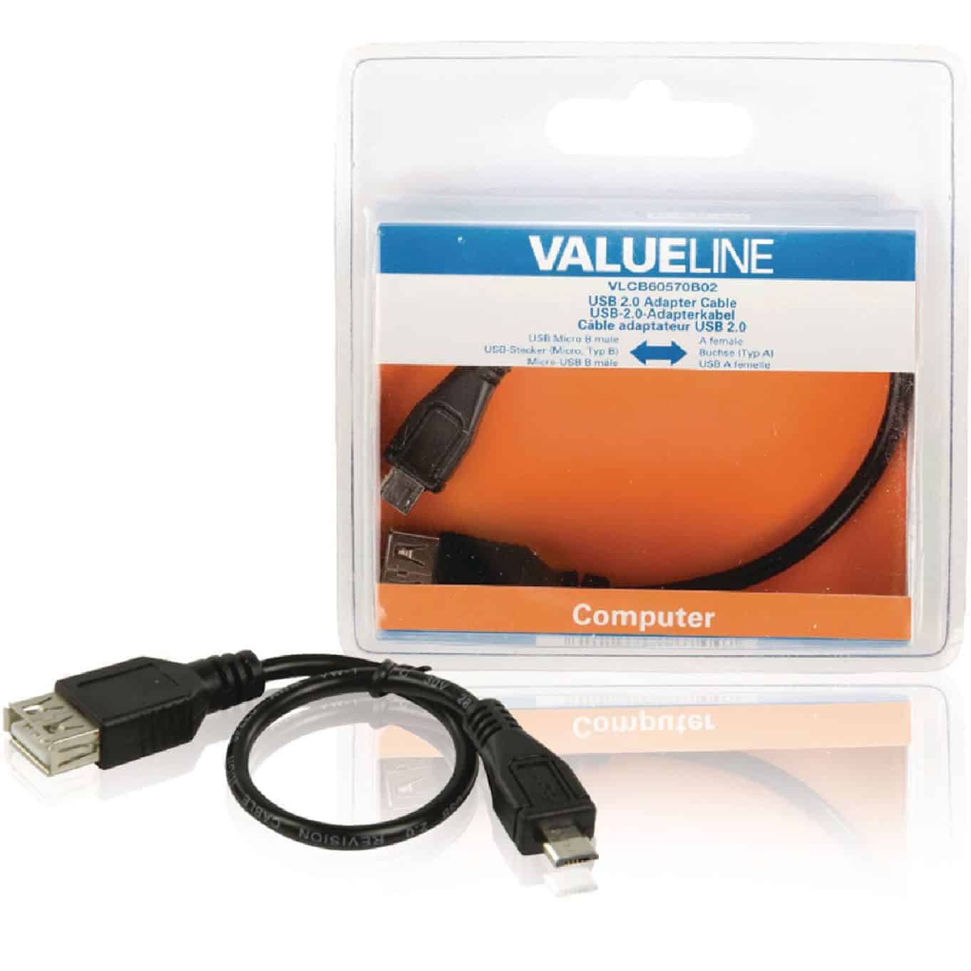 VALUELINE USB 2.0 KAAPELI A NAARAS - MICRO B UROS 0 | Säästötalo Latvala 