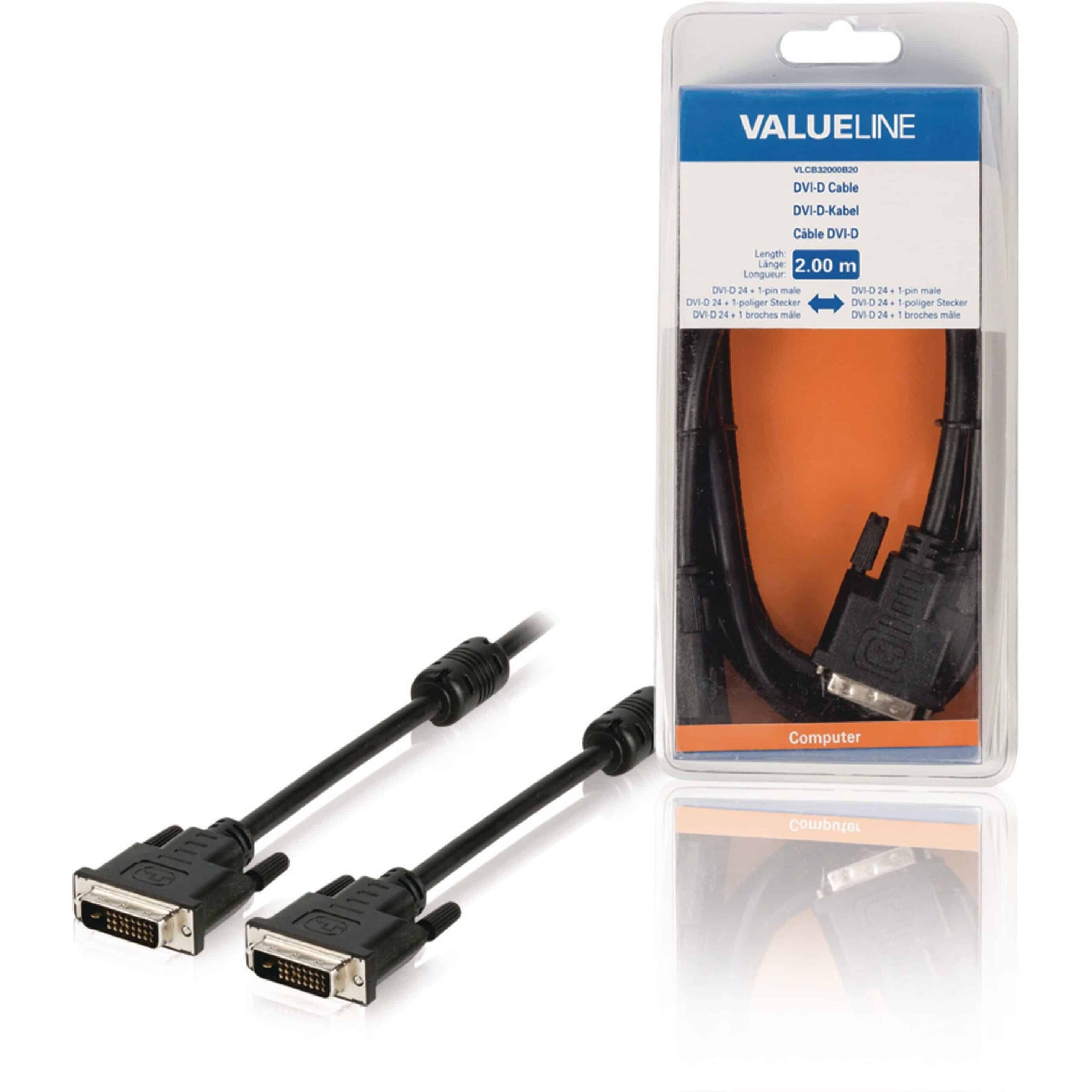 Valueline kaapeli dvi-d 24+1-pin uros - dvi-d 24+1-pin uros 2 | säästötalo latvala