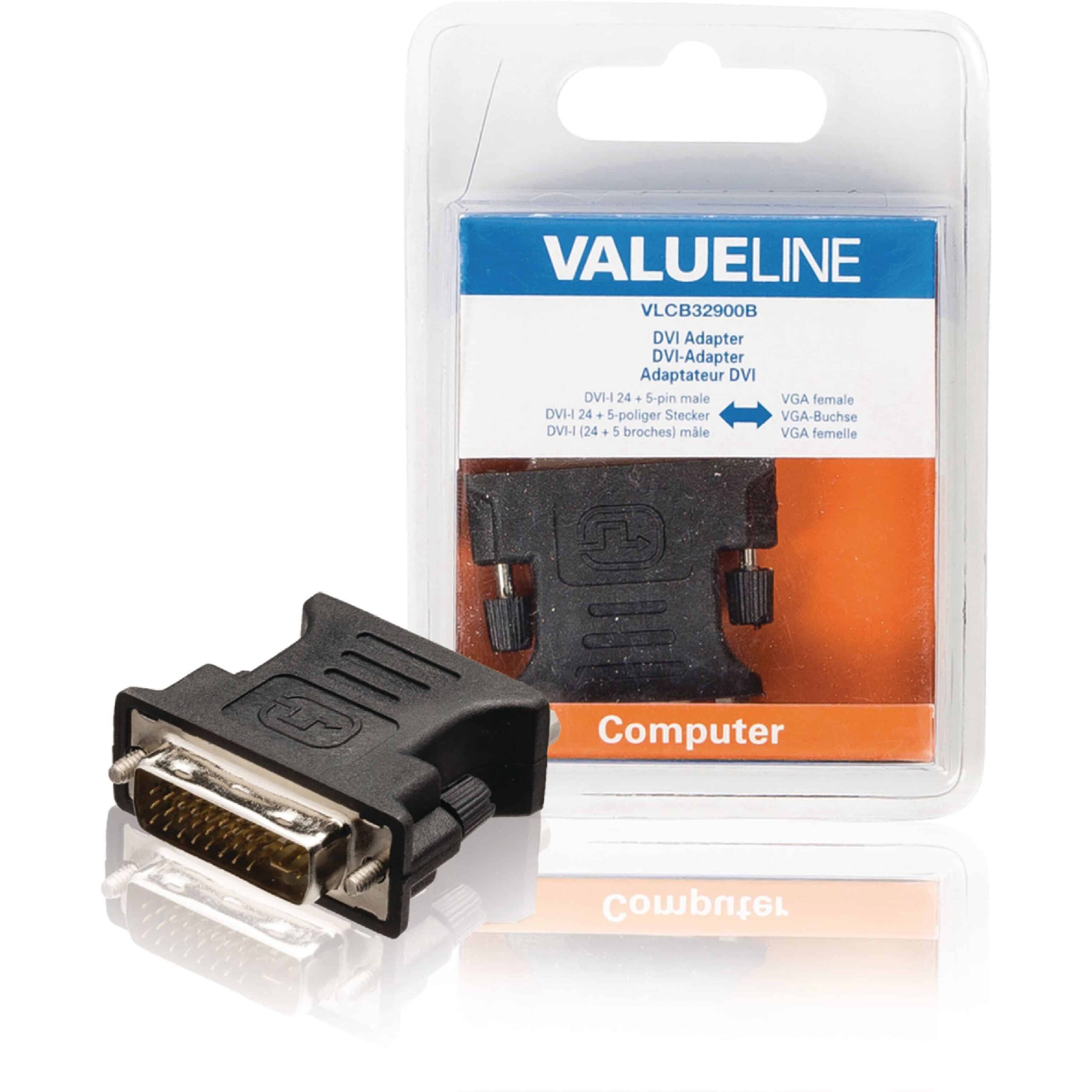 Valueline dvi adapteri dvi-i 24+5-pin uros - vga naaras | säästötalo latvala