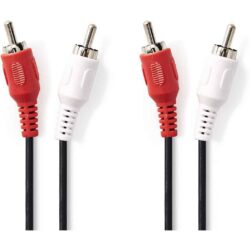 Nedis stereo-audiokaapeli 2xrca uros - 2xrca uros 10m Nedis stereo-audiokaapeli 2xrca uros - 2xrca uros 10m