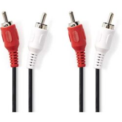 Nedis stereo-audiokaapeli 2xrca uros - 2xrca uros 2 Nedis stereo-audiokaapeli 2xrca uros - 2xrca uros 2