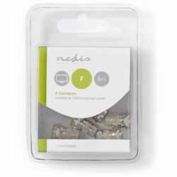 Nedis f-liitin uros 7mm kaapeleille 5kpl Nedis f-liitin uros 7mm kaapeleille 5kpl
