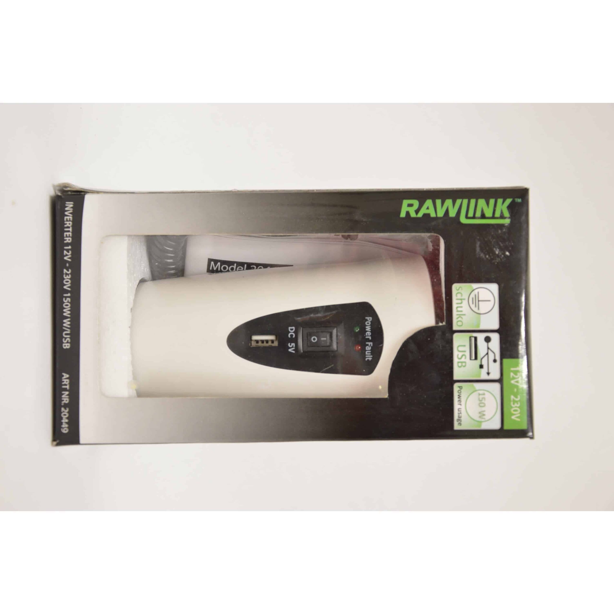 Rawlink invertteri 150w usb/schuko mukitelineeseen | säästötalo latvala