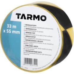 Tarmo merkkausteippi kelta/musta 50mm Tarmo merkkausteippi kelta/musta 50mm