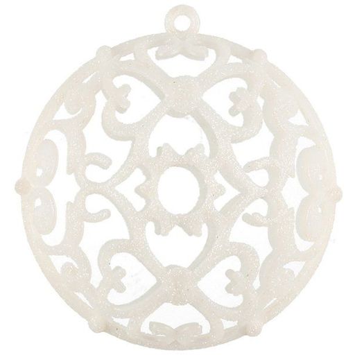 Winteria kuusenpallo ornament valkoinen 8cm 4kpl | säästötalo latvala