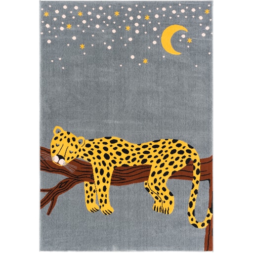 4living matto gepardi harmaa/keltainen 120x170cm | säästötalo latvala