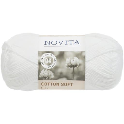 Novita cotton soft valkoinen 50g (011) | säästötalo latvala