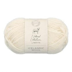 Novita icelandic wool luonnonvalkoinen 50g (010) | säästötalo latvala