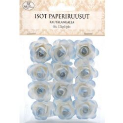 Paperiruusu iso vaaleansininen 12kpl Paperiruusu iso vaaleansininen 12kpl