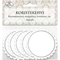 KORISTEKEHYS PYÖREÄ PIENI VALKOINEN 5KPL KORISTEKEHYS PYÖREÄ PIENI VALKOINEN 5KPL