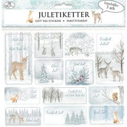 Juletiketter vinterdjur 3arkkia | säästötalo latvala