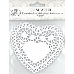 Pitsipaperi sydÄn valkoinen 30kpl Pitsipaperi sydÄn valkoinen 30kpl