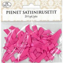 Satiinirusetti pieni pinkki 20kpl Satiinirusetti pieni pinkki 20kpl