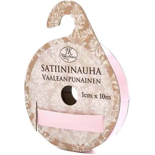 Satiininauha vaaleanpunainen 1cmx10m | säästötalo latvala