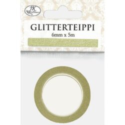 GLITTERTEIPPI KULTA 6MM 5M GLITTERTEIPPI KULTA 6MM 5M