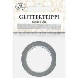 GLITTERTEIPPI HOPEA 6MM 5M GLITTERTEIPPI HOPEA 6MM 5M