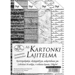 Kartonkilajitelma joulu mustavalko a6 20kpl Kartonkilajitelma joulu mustavalko a6 20kpl
