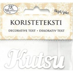 KORISTETEKSTI KUTSU VALKOINEN 5KPL KORISTETEKSTI KUTSU VALKOINEN 5KPL