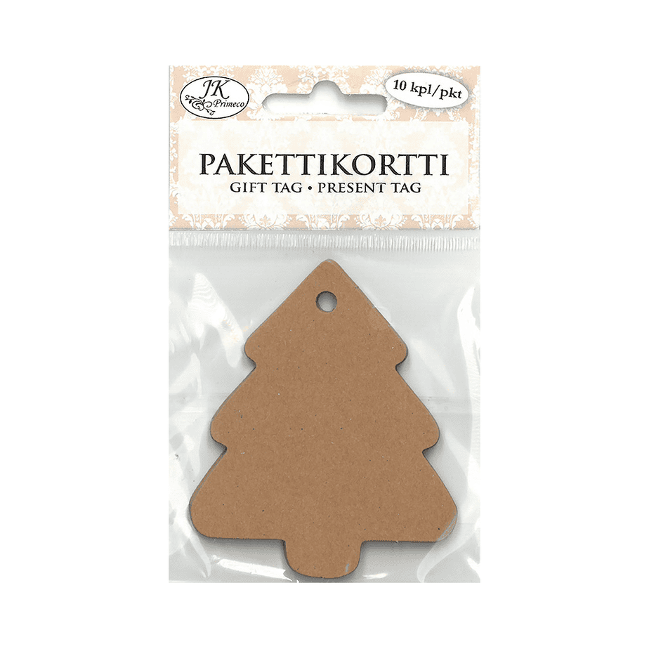 Pakettikortti kuusi uusioruskea 10kpl Pakettikortti kuusi uusioruskea 10kpl