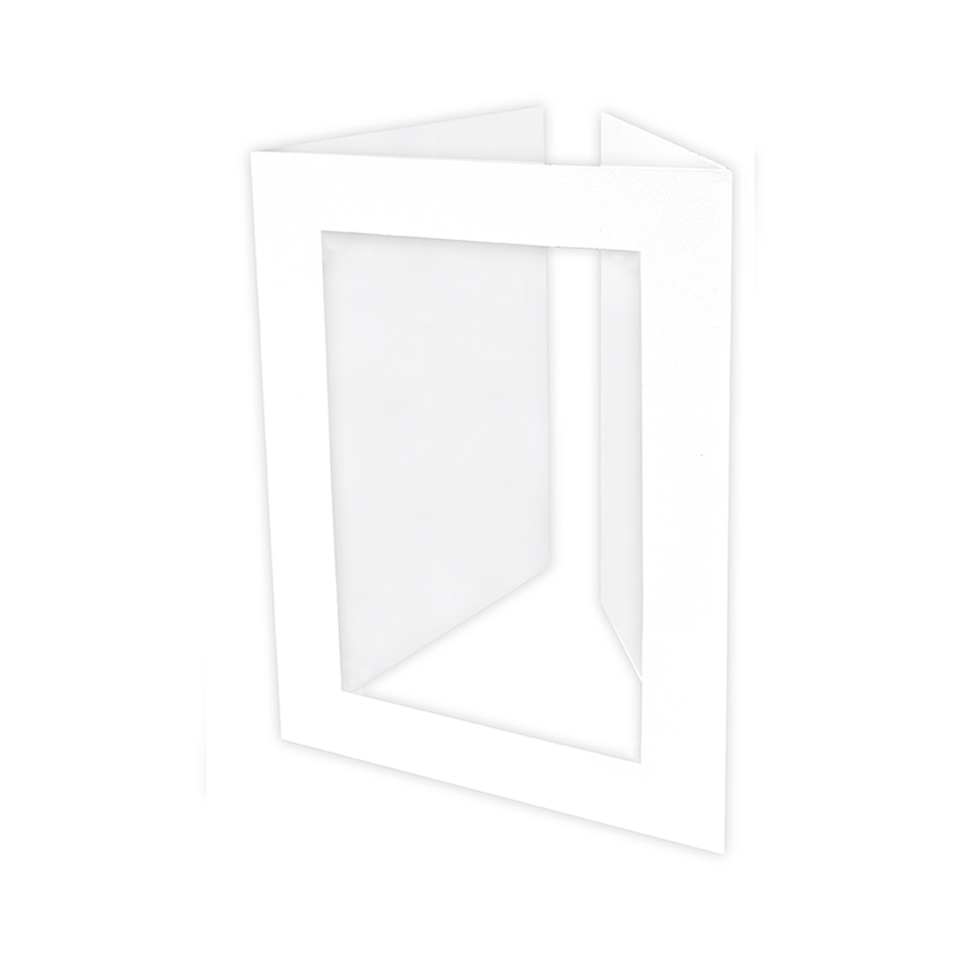 KORTTIPOHJA + KIRJEKUORI 3-OS. VALKOINEN 5+5KPL