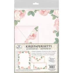 Kirjepaperisetti iso ruusu 10kpl+10kpl | säästötalo latvala