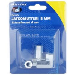 IKH JATKOMUTTERI M8 5KPL IKH JATKOMUTTERI M8 5KPL