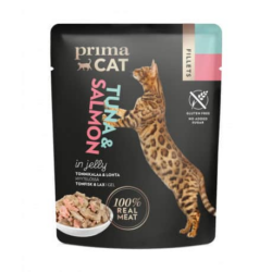 Primacat fillets tonnikala ja lohta hyytelÖ 50g Primacat fillets tonnikala ja lohta hyytelÖ 50g