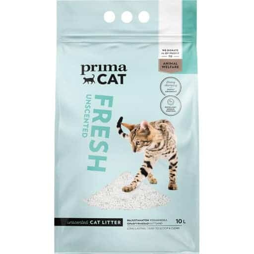 Primacat fresh unscented kissanhiekka 10l | säästötalo latvala
