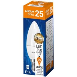 Airam oiva led-kynttilÄlamppu 25 250lm e14 3000k Airam oiva led-kynttilÄlamppu 25 250lm e14 3000k