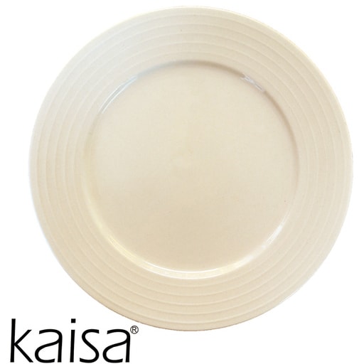 Kaisa raita ruokalautanen valkoinen 27cm | säästötalo latvala