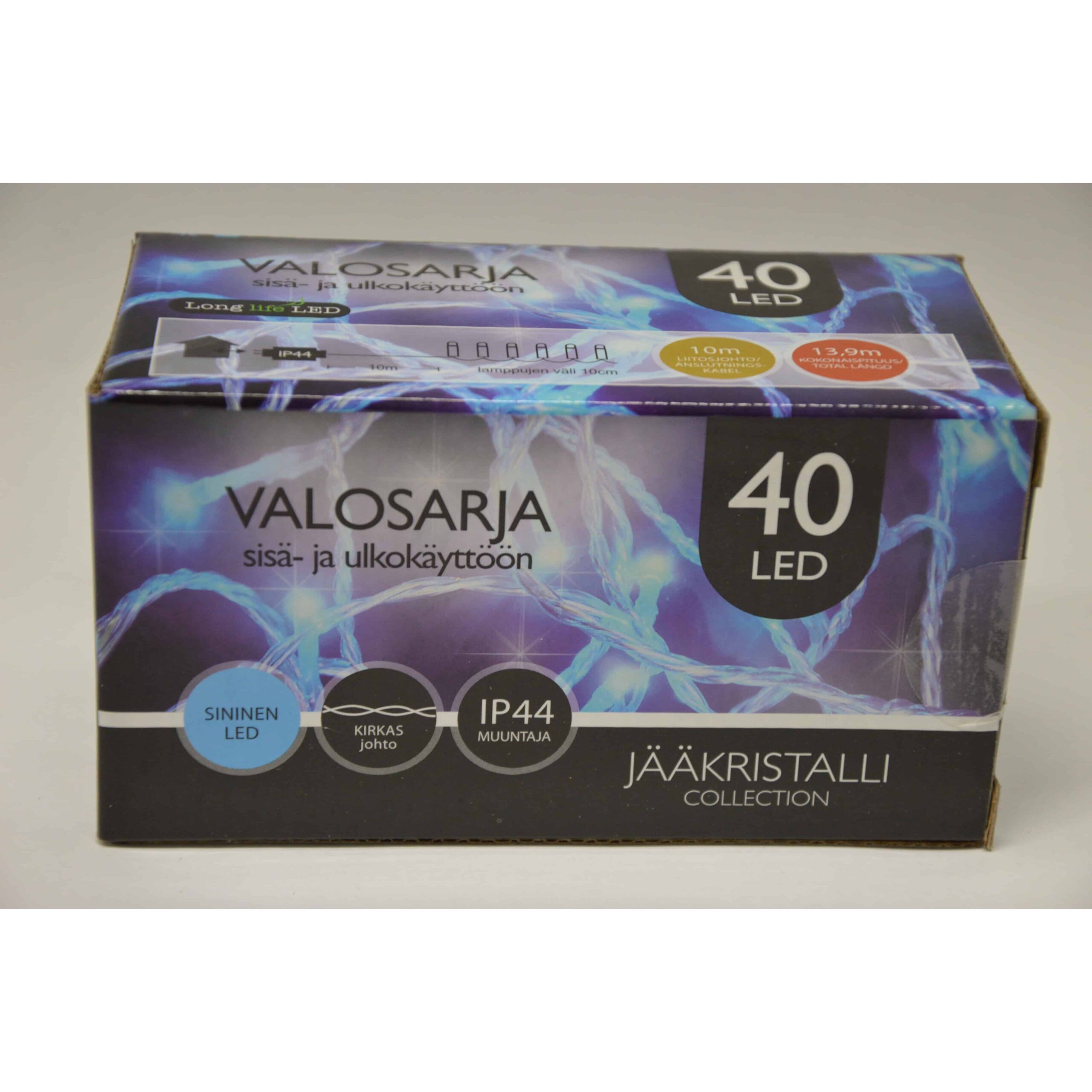 JÄÄkristalli 40led sininen ulko- ja sisÄvalosarja | säästötalo latvala