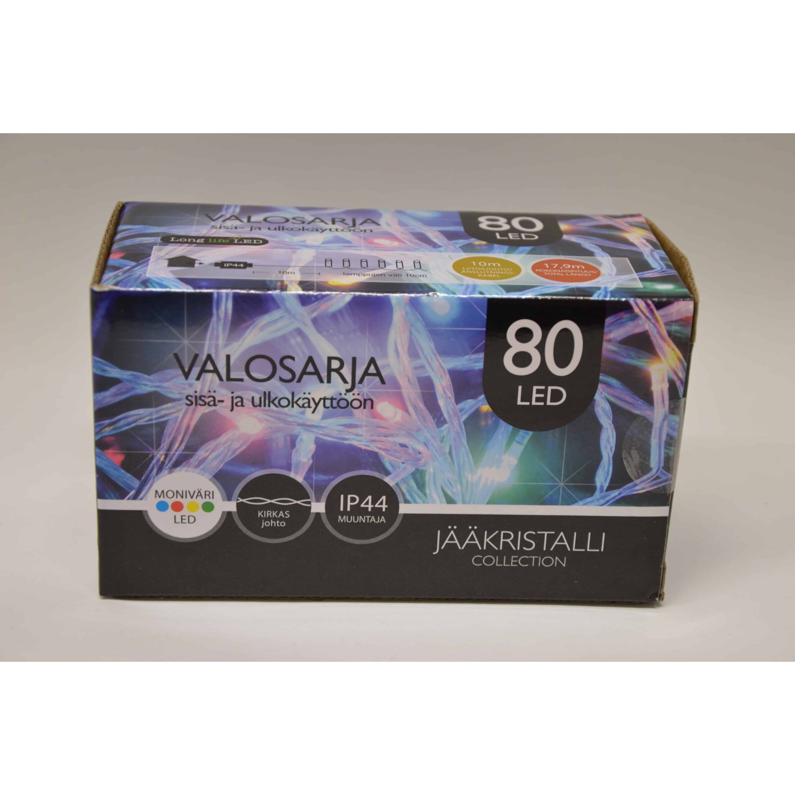 JÄÄkristalli 80led monivÄri ulko- ja sisÄvalosarja | säästötalo latvala