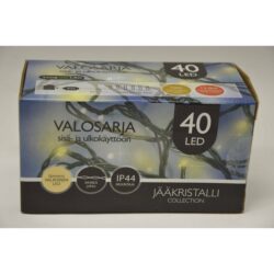 JÄÄkristalli 40led lÄmmin valkoinen ulko- ja sisÄvalosarja vihreÄ johto JÄÄkristalli 40led lÄmmin valkoinen ulko- ja sisÄvalosarja vihreÄ johto