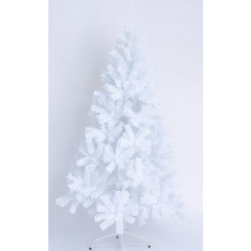 Joulukuusi valkoinen 180cm metallijalalla | säästötalo latvala
