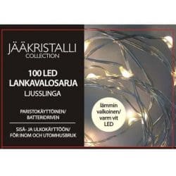 CRYSTAL 100LED LANKAVALOSARJA LÄMMIN VALKOINEN IP44
