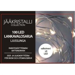 CRYSTAL 100LED LANKAVALOSARJA KYLMÄN VALKOINEN IP44