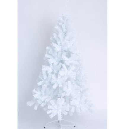 Joulukuusi valkoinen 210cm metallijalalla | säästötalo latvala