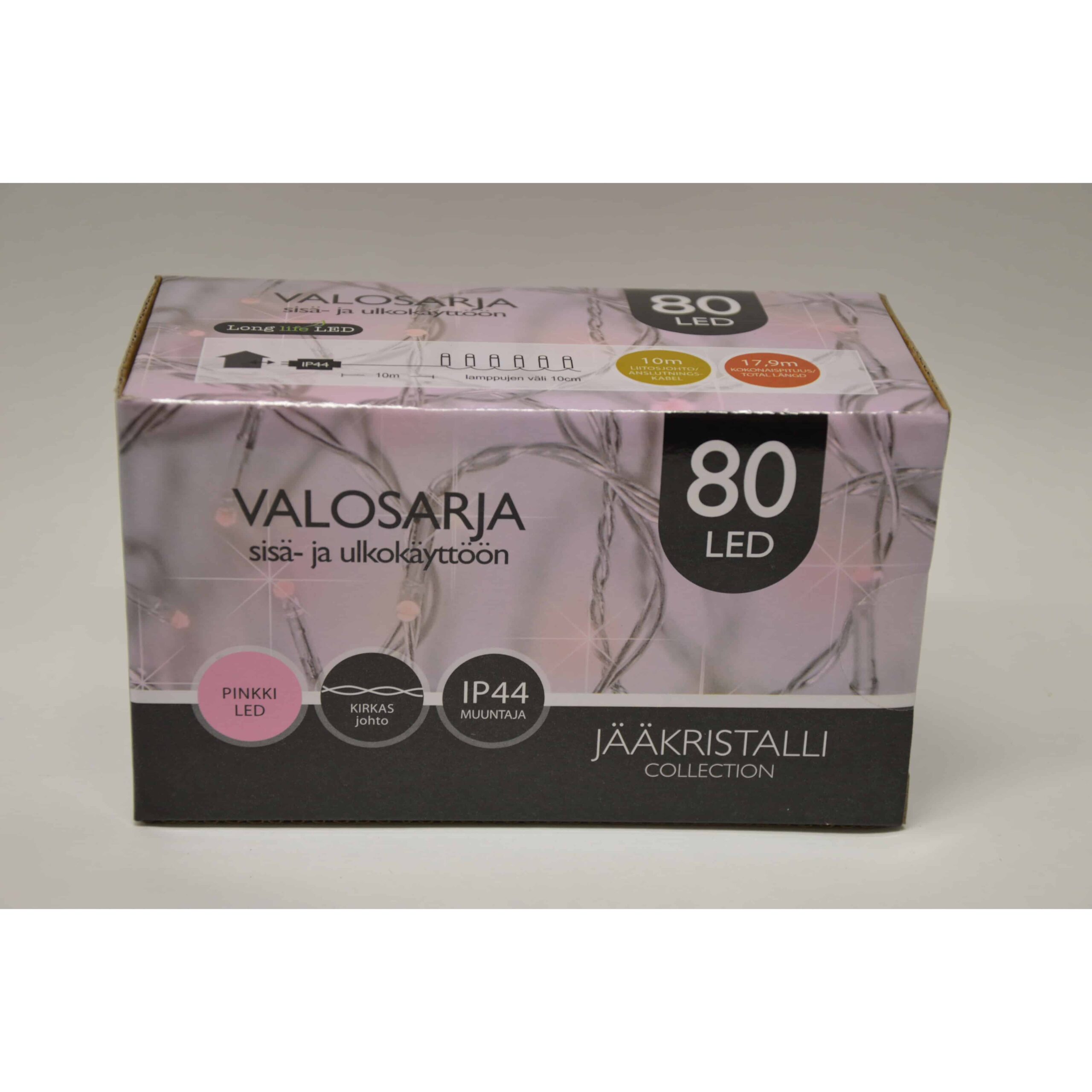 JÄÄkristalli 80led pinkki ulko- ja sisÄvalosarja | säästötalo latvala