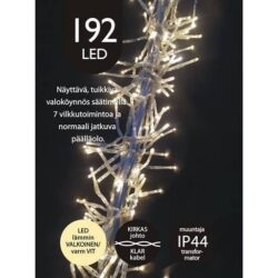 JÄÄkristalli 192led valokÖynnÖs lÄmmin valkoinen valosarja ip44 JÄÄkristalli 192led valokÖynnÖs lÄmmin valkoinen valosarja ip44