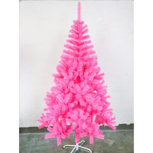 Joulukuusi vaaleanpunainen 180cm metallijalalla | säästötalo latvala