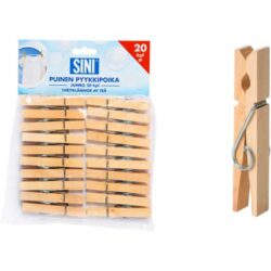 Sini puinen pyykkipoika jumbo 20kpl Sini puinen pyykkipoika jumbo 20kpl