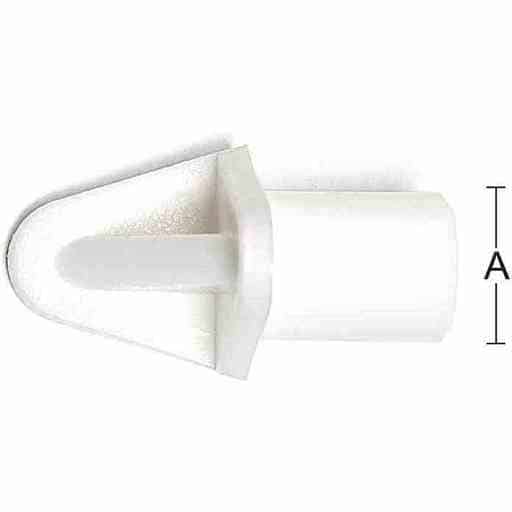 Habo hyllynkannatin muovi 5mm valkoinen 12kpl | säästötalo latvala
