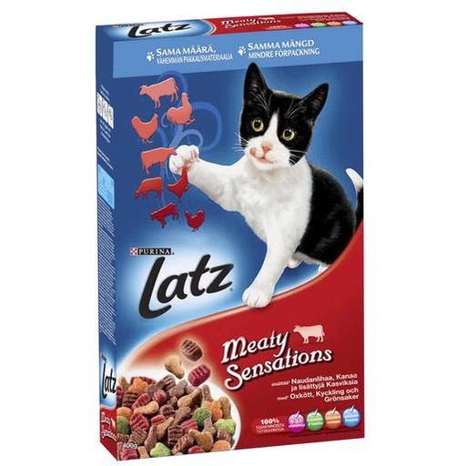 Latz meaty sensations kana ja naudanliha kissan kuivaruoka 400g | säästötalo latvala